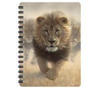 3D LiveLife Jotter - Eat My Dust from Deluxebase. Spiral Bound A6 Notebook with 80 Plain Recycled Pages. Pocket Sized Animal Notepad, Journal or Drawing Book with Lion Cover