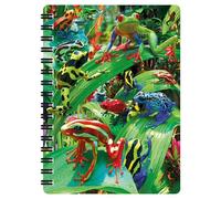 3D LiveLife Jotter - Funky Frogs from Deluxebase. Spiral Bound A6 Notebook with 80 Plain Recycled Pages. Pocket Sized Animal Notepad, Journal or Drawing Book with Cute Cover