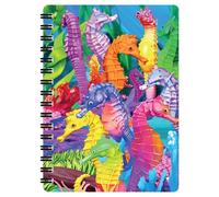 3D LiveLife Jotter - Hilarious Hippocampus from Deluxebase. Spiral Bound A6 Notebook with 80 Plain Recycled Pages. Pocket Sized Animal Notepad, Journal or Drawing Book with Seahorse Cover