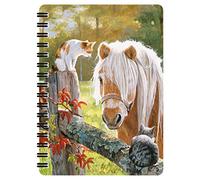 3D LiveLife Jotter - Just Visiting from Deluxebase. Spiral Bound A6 Notebook with 80 Plain Recycled Pages. Pocket Sized Animal Notepad, Journal or Drawing Book with Horse Cover