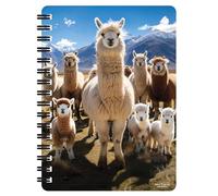 3D LiveLife Jotter - Llamarama from Deluxebase. Spiral Bound A6 Notebook with 80 Plain Recycled Pages. Pocket Sized Animal Notepad, Journal or Drawing Book with Llama Cover