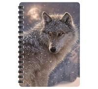3D LiveLife Jotter - Lone Wolf from Deluxebase. Spiral Bound A6 Notebook with 80 Plain Recycled Pages. Pocket Sized Animal Notepad, Journal or Drawing Book with Cute Cover