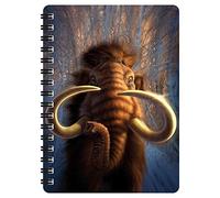 3D LiveLife Jotter - Mammoth from Deluxebase. Spiral Bound A6 Notebook with 80 Plain Recycled Pages. Pocket Sized Animal Notepad, Journal or Drawing Book with Prehistoric Cover