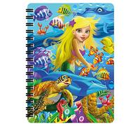 3D LiveLife Jotter - Mermaid Magic from Deluxebase. Spiral Bound A6 Notebook with 80 Plain Recycled Pages. Pocket Sized Animal Notepad, Journal or Drawing Book with Cute Cover