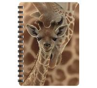 3D LiveLife Jotter - Newborn from Deluxebase. Spiral Bound A6 Notebook with 80 Plain Recycled Pages. Pocket Sized Animal Notepad, Journal or Drawing Book with Giraffe Cover