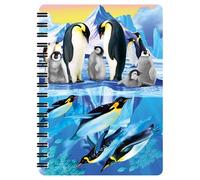 3D LiveLife Jotter - Penguin Plunge from Deluxebase. Spiral Bound A6 Notebook with 80 Plain Recycled Pages. Pocket Sized Animal Notepad, Journal or Drawing Book with Bird Cover