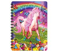 3D LiveLife Jotter - Pink Pony Dazzle from Deluxebase. Spiral Bound A6 Notebook with 80 Plain Recycled Pages. Pocket Sized Animal Notepad, Journal or Drawing Book with Horse Cover