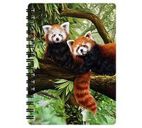 3D LiveLife Jotter - Red Pandas from Deluxebase. Spiral Bound A6 Notebook with 80 Plain Recycled Pages. Pocket Sized Animal Notepad, Journal or Drawing Book with Cute Cover