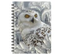 3D LiveLife Jotter - Snowy Owl Sanctuary from Deluxebase. Spiral Bound A6 Notebook with 80 Plain Recycled Pages. Pocket Sized Animal Notepad, Journal or Drawing Book with Bird Cover