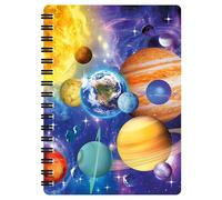 3D LiveLife Jotter - Space Odyssey from Deluxebase. Spiral Bound A6 Notebook with 80 Plain Recycled Pages. Pocket Sized Animal Notepad, Journal or Drawing Book with Planet Cover
