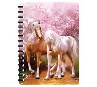 3D LiveLife Jotter - Spring Love from Deluxebase. Spiral Bound A6 Notebook with 80 Plain Recycled Pages. Pocket Sized Animal Notepad, Journal or Drawing Book with Horse Cover