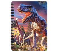 3D LiveLife Jotter - T-Rex Attack from Deluxebase. Spiral Bound A6 Notebook with 80 Plain Recycled Pages. Pocket Sized Animal Notepad, Journal or Drawing Book with Dinosaur Cover