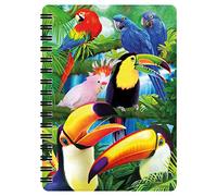 3D LiveLife Jotter - Toucan Paradise from Deluxebase. Spiral Bound A6 Notebook with 80 Plain Recycled Pages. Pocket Sized Animal Notepad, Journal or Drawing Book with Bird Cover