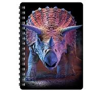 3D LiveLife Jotter - Triceratops from Deluxebase. Spiral Bound A6 Notebook with 80 Plain Recycled Pages. Pocket Sized Animal Notepad, Journal or Drawing Book with Dinosaur Cover