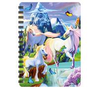 3D LiveLife Jotter - Unicorn Bliss from Deluxebase. Spiral Bound A6 Notebook with 80 Plain Recycled Pages. Pocket Sized Animal Notepad, Journal or Drawing Book with Cute Cover