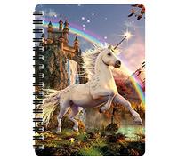 3D LiveLife Jotter - Unicorn Evening Star from Deluxebase. Spiral Bound A6 Notebook with 80 Plain Recycled Pages. Pocket Sized Animal Notepad, Journal or Drawing Book with Cute Cover