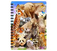 3D LiveLife Jotter - Wild Smile from Deluxebase. Spiral Bound A6 Notebook with 80 Plain Recycled Pages. Pocket Sized Animal Notepad, Journal or Drawing Book with Safari Cover