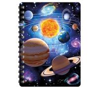 3D LiveLife Jotter - You Are Here from Deluxebase. Spiral Bound A6 Notebook with 80 Plain Recycled Pages. Pocket Sized Space Notepad, Journal or Drawing Book with Planet Cover