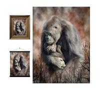 3D LiveLife Lenticular Pictures - A Love So Grand from Deluxebase. A3 Unframed Deep 3D Effect Animal Wall Art for Living Room, Bedroom or Kitchen. Unique Gorilla Print Poster for Home Decor.