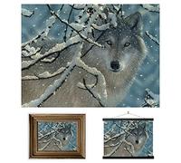 3D LiveLife Lenticular Pictures - Broken Silence from Deluxebase. A3 Unframed Deep 3D Effect Animal Wall Art for Living Room, Bedroom or Kitchen. Unique Wolf Print Poster for Home Decor.