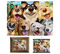 3D LiveLife Lenticular Pictures - Canine Selfie from Deluxebase. A3 Unframed Deep 3D Effect Animal Wall Art for Living Room, Bedroom or Kitchen. Unique Dog Print Poster for Home Decor.