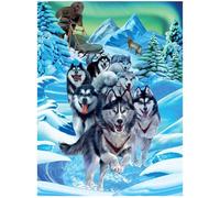 3D LiveLife Lenticular Pictures - Canine Sled from Deluxebase. A3 Unframed Deep 3D Effect Animal Wall Art for Living Room, Bedroom or Kitchen. Unique Dog Print Poster for Home Decor.