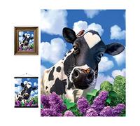 3D LiveLife Lenticular Pictures - Curious Cow from Deluxebase. A3 Unframed Deep 3D Effect Animal Wall Art for Living Room, Bedroom or Kitchen. Unique Cow Print Poster for Home Decor.