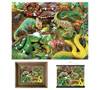 3D LiveLife Lenticular Pictures - Curious Creatures from Deluxebase. A3 Unframed Deep 3D Effect Animal Wall Art for Living Room, Bedroom or Kitchen. Unique Reptile Print Poster for Home Decor.
