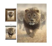 3D LiveLife Lenticular Pictures - Eat My Dust from Deluxebase. A3 Unframed Deep 3D Effect Animal Wall Art for Living Room, Bedroom or Kitchen. Unique Lion Print Poster for Home Decor.