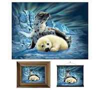 3D LiveLife Lenticular Pictures - Harp Seal from Deluxebase. A3 Unframed Deep 3D Effect Animal Wall Art for Living Room, Bedroom or Kitchen. Unique Seal Print Poster for Home Decor.
