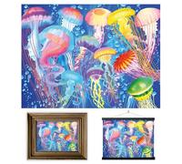 3D LiveLife Lenticular Pictures - Jelly Jiggle from Deluxebase. A3 Unframed Deep 3D Effect Animal Wall Art for Living Room, Bedroom or Kitchen. Unique Jellyfish Print Poster for Home Decor.