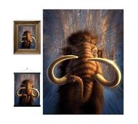 3D LiveLife Lenticular Pictures - Mammoth from Deluxebase. A3 Unframed Deep 3D Effect Prehistoric Wall Art for Living Room, Bedroom or Kitchen. Unique Mammoth Print Poster for Home Decor.