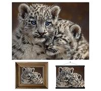 3D LiveLife Lenticular Pictures - Playmates from Deluxebase. A3 Unframed Deep 3D Effect Animal Wall Art for Living Room, Bedroom or Kitchen. Unique Leopard Print Poster for Home Decor.