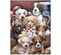 3D LiveLife Lenticular Pictures - Puppy Pals from Deluxebase. A3 Unframed Deep 3D Effect Animal Wall Art for Living Room, Bedroom or Kitchen. Unique Dog Print Poster for Home Decor.