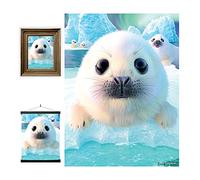 3D LiveLife Lenticular Pictures - Seal Pups from Deluxebase. A3 Unframed Deep 3D Effect Animal Wall Art for Living Room, Bedroom or Kitchen. Unique Seal Print Poster for Home Decor.