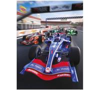 3D LiveLife Lenticular Pictures - The Race from Deluxebase. A3 Unframed Deep 3D Effect Racing Wall Art for Living Room, Bedroom or Kitchen. Unique Car Print Poster for Home Decor.