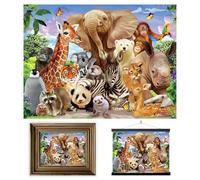 3D LiveLife Lenticular Pictures - Wild Smile from Deluxebase. A3 Unframed Deep 3D Effect Animal Wall Art for Living Room, Bedroom or Kitchen. Unique Safari Print Poster for Home Decor.