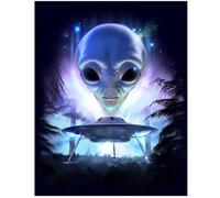 3D LiveLife Lenticular Wall Art Prints - Alien Landing from Deluxebase. Unframed 3D Alien Poster. A perfect wall filler. Original artwork licensed from renowned artist, David Penfound