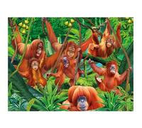 3D LiveLife Lenticular Wall Art Prints - Orangutan Swinging from Deluxebase. Unframed 3D Wild Animal Poster. A perfect wall filler. Original artwork licensed from renowned artist, Michael Searle