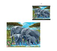 3D LiveLife Lenticular Wall Art Prints - Pachyderm Pals from Deluxebase. Unframed 3D Elephant Poster. A perfect wall filler. Original artwork licensed from renowned artist, Michael Searle