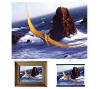 3D LiveLife Lenticular Wall Art Prints - Pterodactyl from Deluxebase. Unframed 3D Dinosaur Poster. A perfect wall filler. Original artwork licensed from renowned artist, Jerry LoFaro