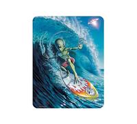 3D LiveLife Magnet - Alien Surfer from Deluxebase. Lenticular Space Fridge Magnet. Decorative 3D Alien Flat Magnets. Cute Small Magnets for Fridge, Dishwasher and Whiteboard.