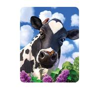 3D LiveLife Magnet - Curious Cow from Deluxebase. Lenticular Farm Animal Fridge Magnet. Decorative 3D Cow Flat Magnets. Cute Small Magnets for Fridge, Dishwasher and Whiteboard.