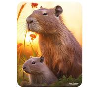 3D LiveLife Magnet - Cute Capybaras from Deluxebase. Lenticular Animal Fridge Magnet. Decorative 3D Capybara Flat Magnets. Cute Small Magnets for Fridge, Dishwasher and Whiteboard.