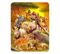 3D LiveLife Magnet - Kissing Cousins from Deluxebase. Lenticular 3D Safari Fridge Magnet. Magnetic decor for kids and adults with artwork licensed from renowned artist, Michael Searle