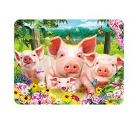 3D LiveLife Magnet - Pig Pen from Deluxebase. Lenticular 3D Farm Fridge Magnet. Magnetic decor for kids and adults with artwork licensed from renowned artist, Michael Searle