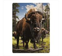 3D LiveLife Magnet - The Head of the Herd from Deluxebase. Lenticular Animal Fridge Magnet. Decorative 3D Bison Flat Magnets. Cute Small Magnets for Fridge, Dishwasher and Whiteboard.