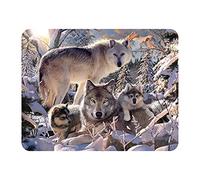 3D LiveLife Magnet - Winter Wolves from Deluxebase. Lenticular Animal Fridge Magnet. Decorative 3D Wolf Flat Magnets. Cute Small Magnets for Fridge, Dishwasher and Whiteboard.