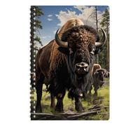 3D LiveLife Notebook - The Head of the Herd from Deluxebase. 80 Page Lined Lenticular 3D Bison Jotter. A5 Notebook for Superb School or Office Stationery.