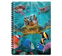 3D LiveLife Notebooks - Tiny Bubbles from Deluxebase. 80 Page Lined Lenticular 3D Sea Turtle Notebook. A5 Notebook for Superb School or Office Stationery.